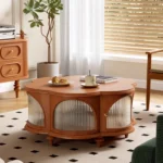 طاولة قهوة دائرية بتصميم كلاسيك