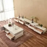 طقم طاولات قهوة وتلفزيون