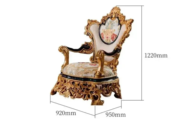 طقم كنب كلاسيك ذهبي