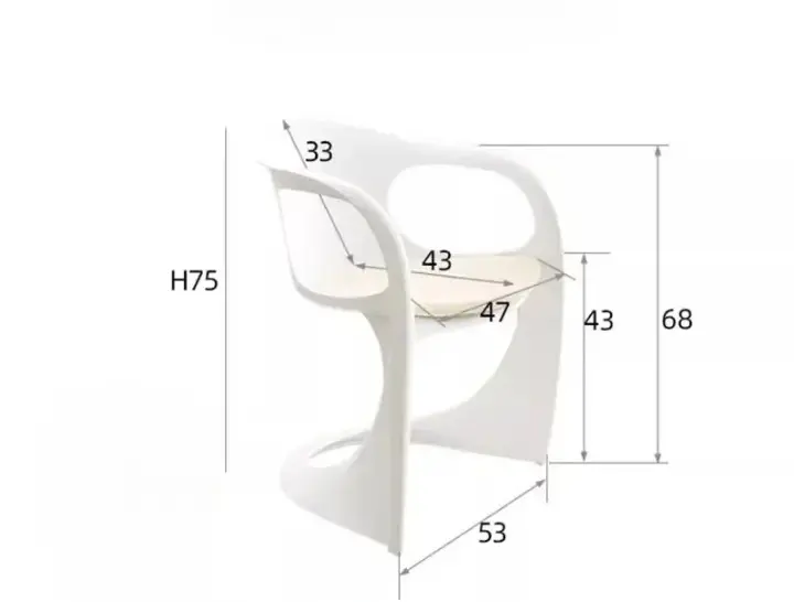 كرسي طعام بلاستيك بتصميم فاخر