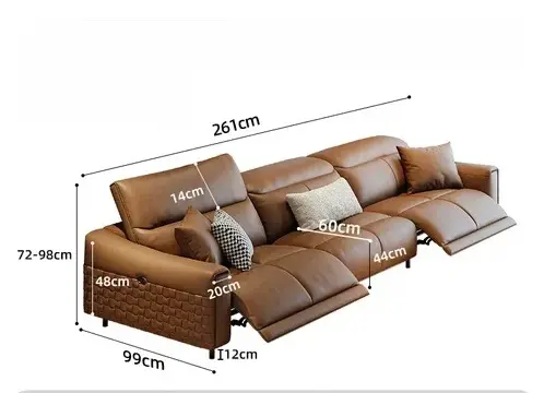 كنب صاله مريح​ مع مسند للقدم