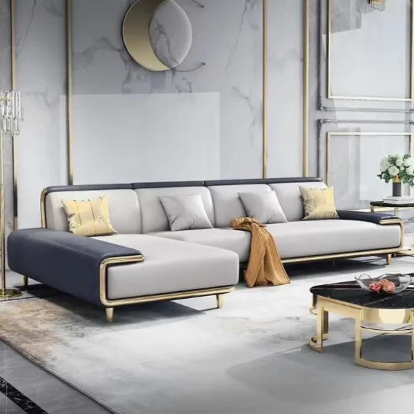 كنب صاله حرف ال​ بتصميم فاخر