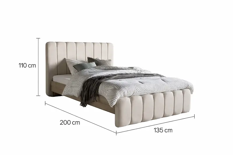 سرير مفرد مميز بتصميم بسيط