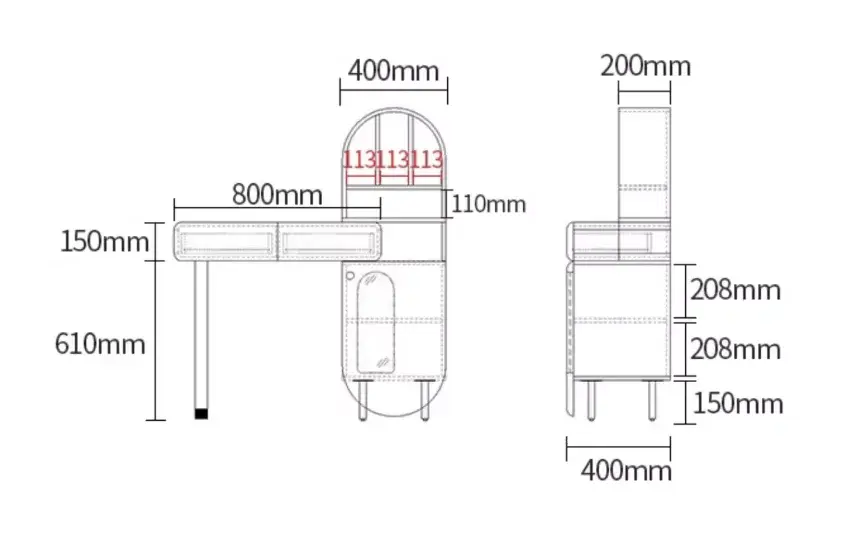 تسريحة غرفة نوم مودرن