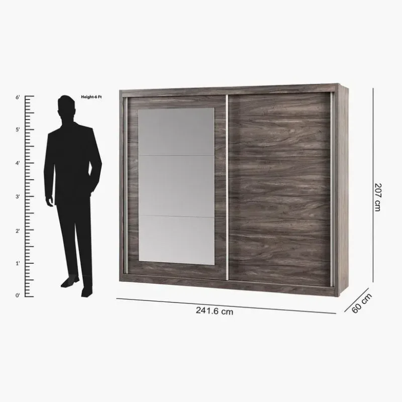 خزانة ملابس بباب انزلاقي ومرآة من أشفورد