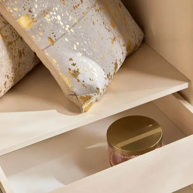 خزانة ملابس ببابين انزلاقيين مع مرآة