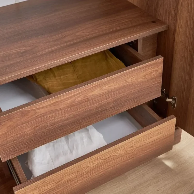 خزانة ملابس بستة أبواب متدرجة