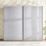 خزانة ملابس انزلاقية ببابين مع أدراج