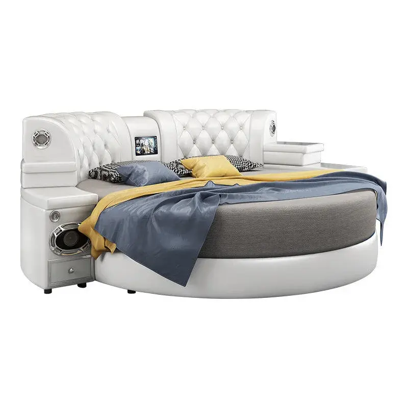 سرير دائري انيق بمميزات متعددة