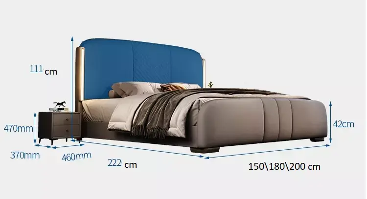 سرير غرفة نوم من تصميم فاخر