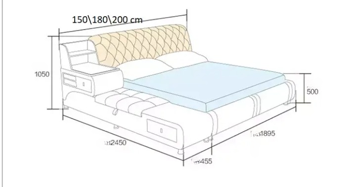 سرير غرفة نوم متعدد الوظائف