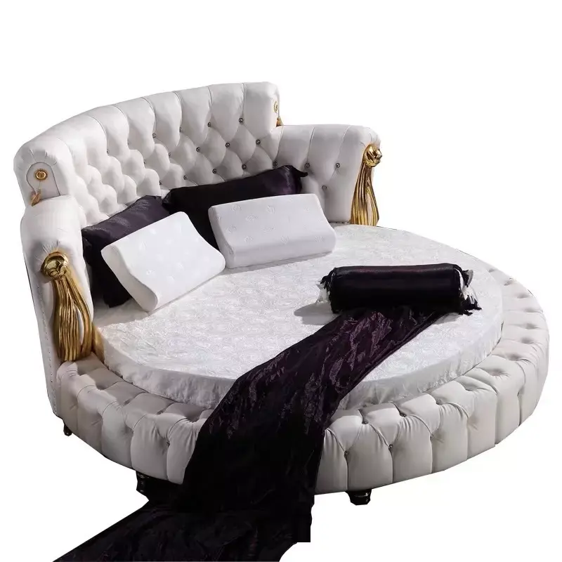 سرير دائري فخم مميز بتفاصيل عالية الجودة