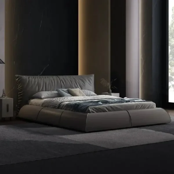 سرير جلد مودرن