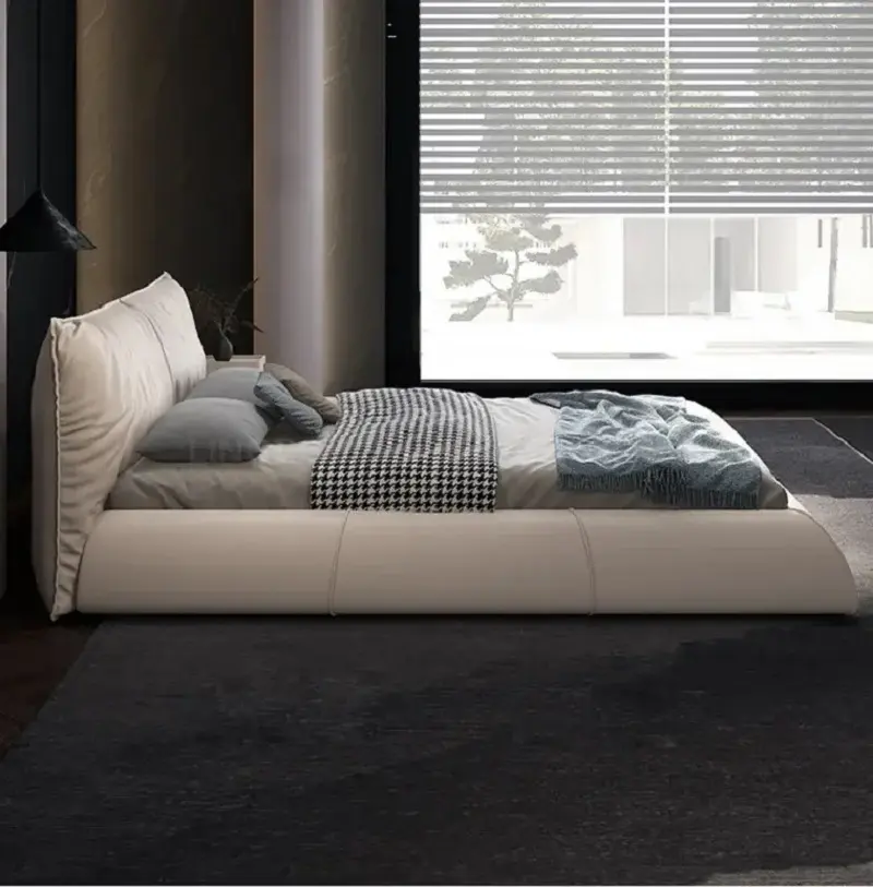 سرير جلد مودرن