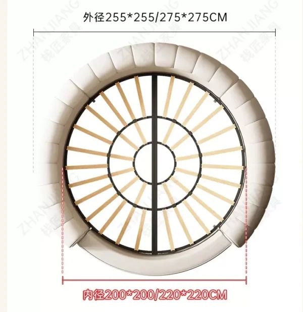 دائري 10 سرير غرفة نوم بتصميم دائري