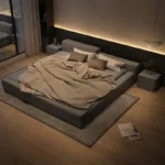 سرير غرفة نوم ارضي بتصميم مميز