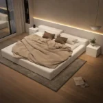 سرير غرفة نوم ارضي بتصميم مميز