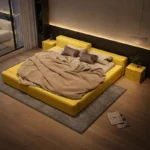 سرير غرفة نوم ارضي بتصميم مميز