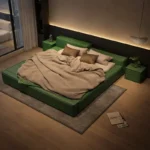 سرير غرفة نوم ارضي بتصميم مميز