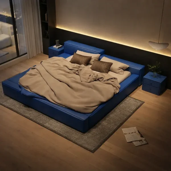 سرير غرفة نوم ارضي بتصميم مميز
