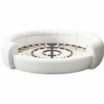 سرير غرفة نوم بتصميم دائري