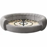 سرير غرفة نوم بتصميم دائري