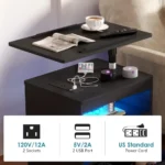طاولة جانبية للسرير متعددة الوظائف بتصميم ذكي - Image 4