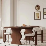 طاولة طعام رخام مع كراسي