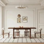 طاولة طعام رخام مع كراسي