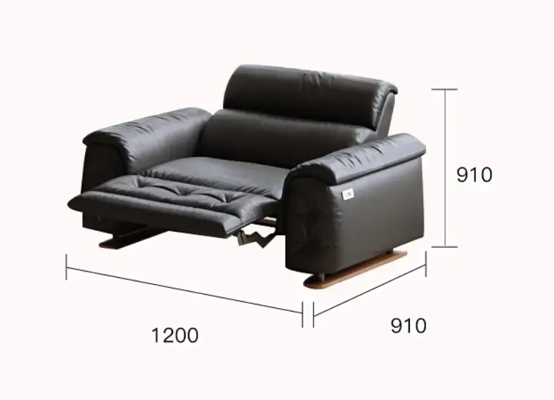 طقم كنب جلد استرخاء متعدد الوظائف