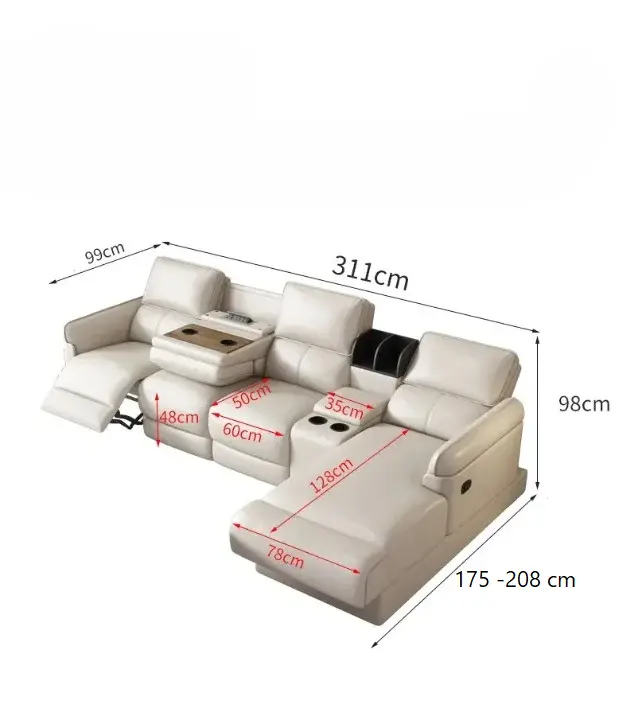 طقم كنب استرخاء جلد