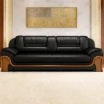 كنب جلد اسود مكتبي