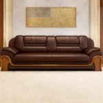 كنب جلد اسود مكتبي