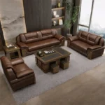 كنب جلد اسود مكتبي