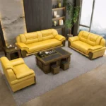 كنب جلد اسود مكتبي