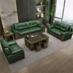 كنب جلد اسود مكتبي