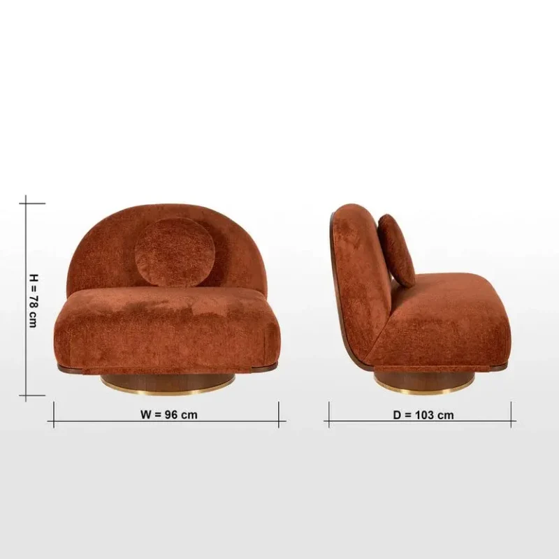 كرسي مفرد قماش من تصميم إليجانس