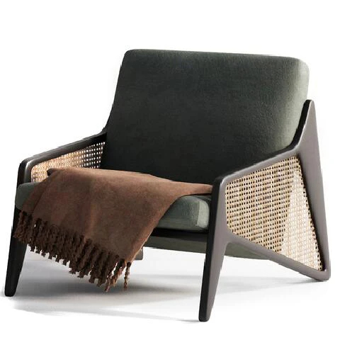 كرسي خشب مريح مفرد مودرن