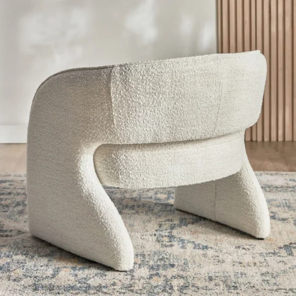 كرسي مفرد مودرن بذراعين من قماش