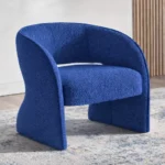 كرسي مفرد مودرن بذراعين من قماش