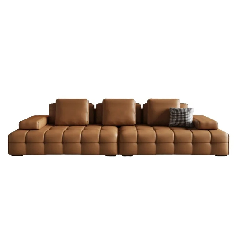 طقم كنب جلد 3 قطع كلاسيك