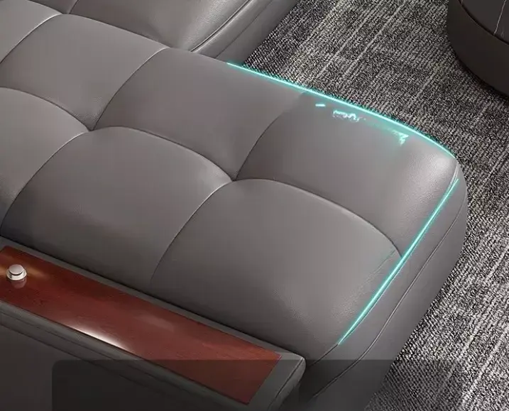 طقم كنب جلد استرخاء