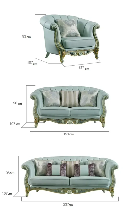 كنب كلاسيك بتطريز يدوي