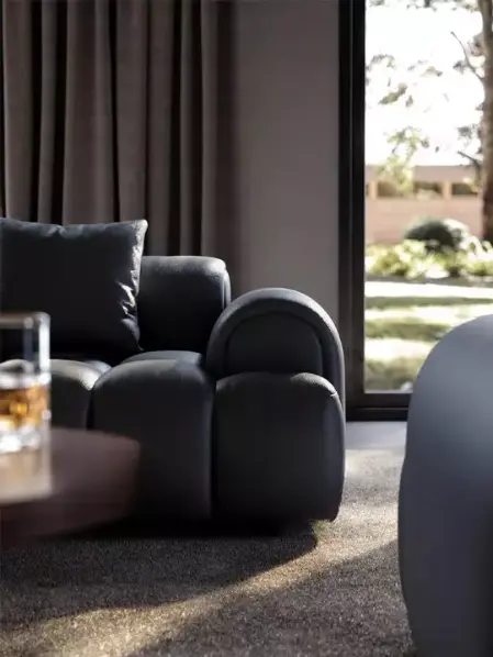 كنب صاله مودرن من جلد فاخر