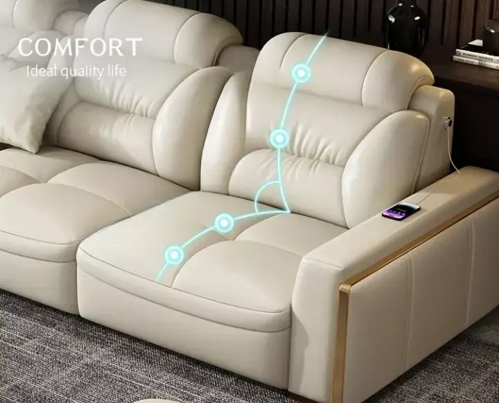 طقم كنب جلد استرخاء