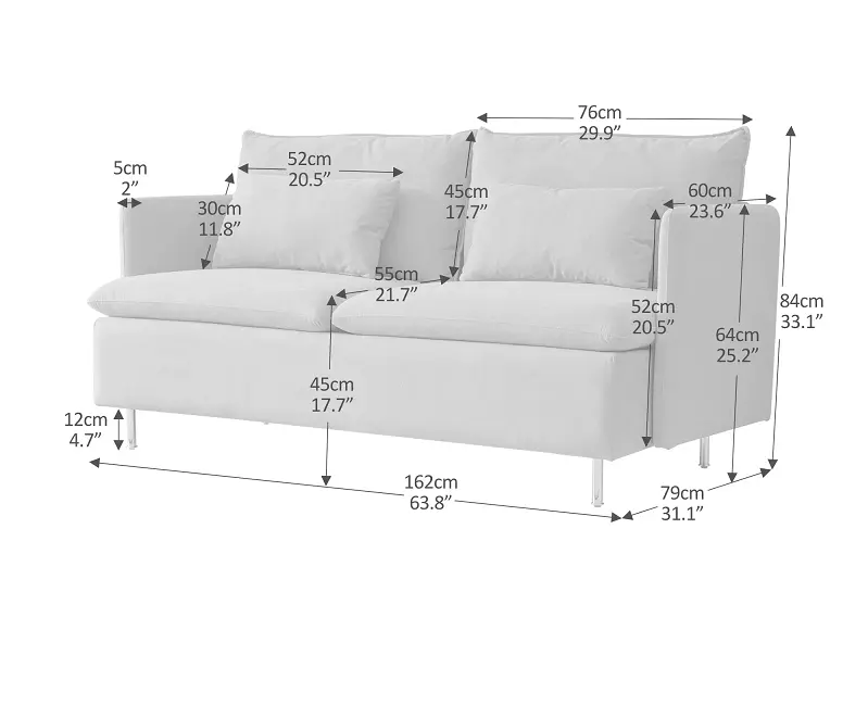 كنب صغير مودرن قماش فاخر