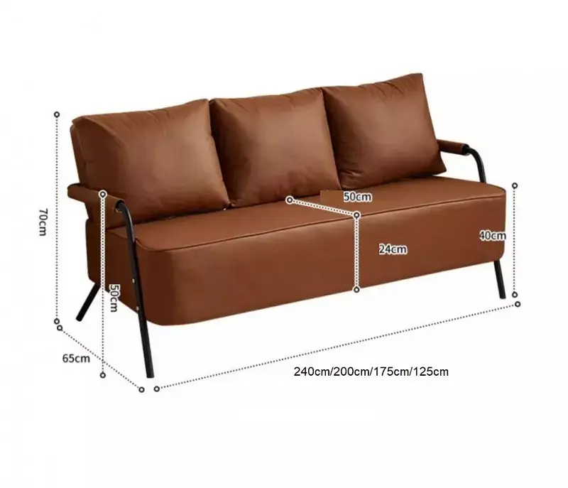 كنب مودرن متعدد المقاسات بتصميم جلد فخم