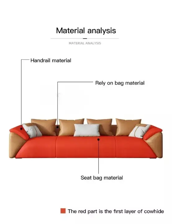 كنب مودرن من جلد بتصميم مريح
