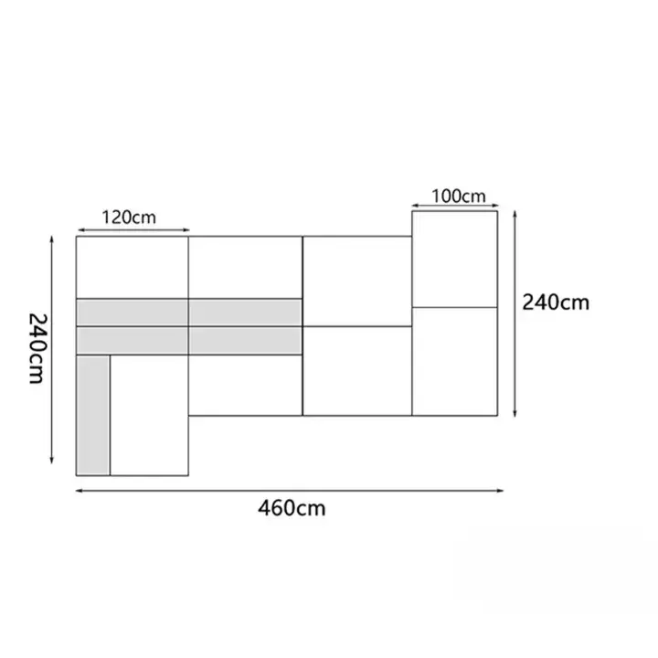 كنب زاوية وجهين مودرن