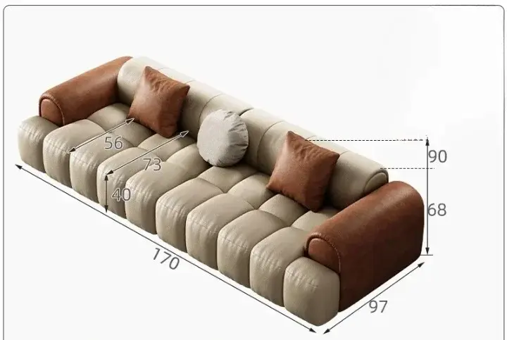 كنب صاله مودرن من جلد فاخر